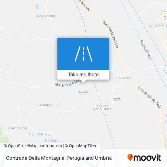 Contrada Della Montagna map