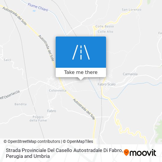 Strada Provinciale Del Casello Autostradale Di Fabro map