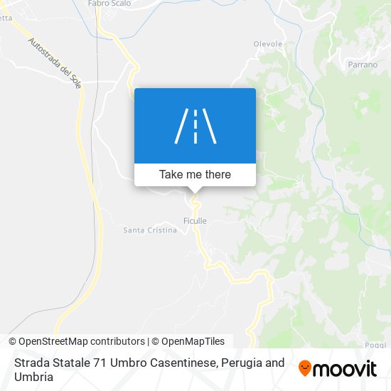 Strada Statale 71 Umbro Casentinese map