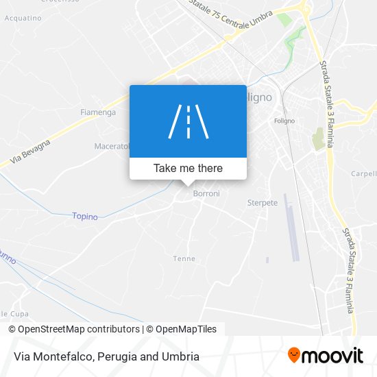 Via Montefalco map