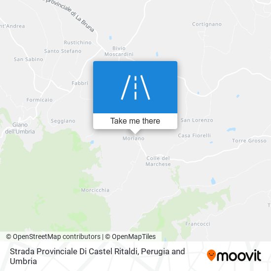 Strada Provinciale Di Castel Ritaldi map