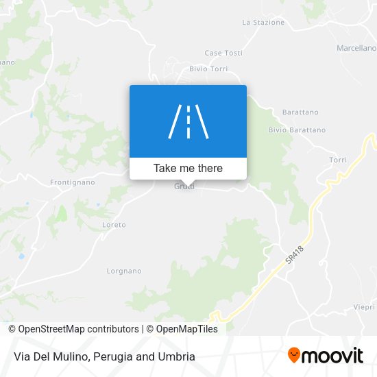 Via Del Mulino map