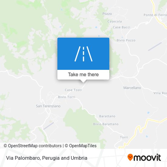 Via Palombaro map