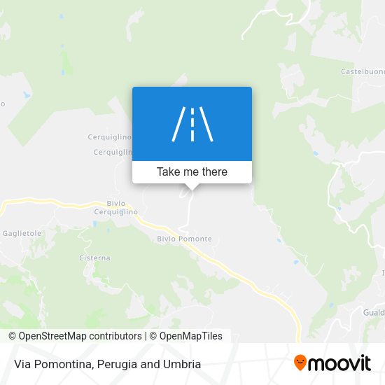 Via Pomontina map
