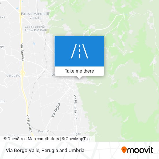 Via Borgo Valle map