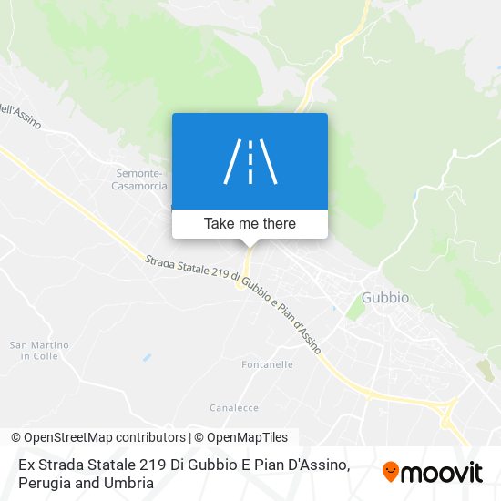 Ex Strada Statale 219 Di Gubbio E Pian D'Assino map