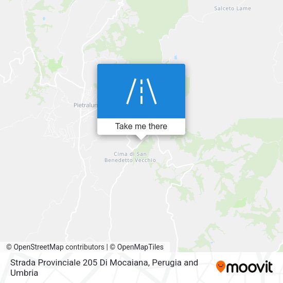 Strada Provinciale 205 Di Mocaiana map