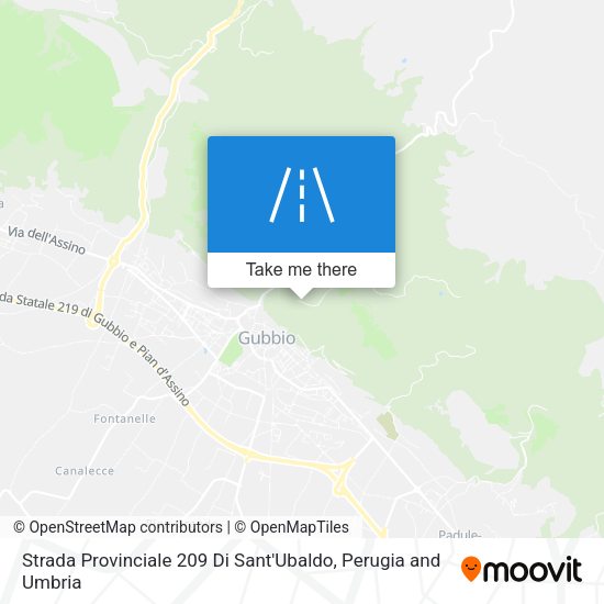 Strada Provinciale 209 Di Sant'Ubaldo map