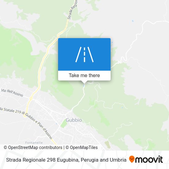 Strada Regionale 298 Eugubina map