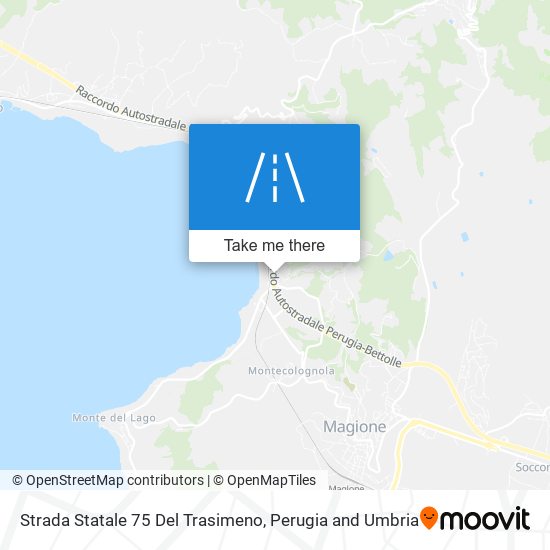 Strada Statale 75 Del Trasimeno map