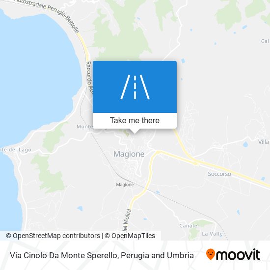 Via Cinolo Da Monte Sperello map