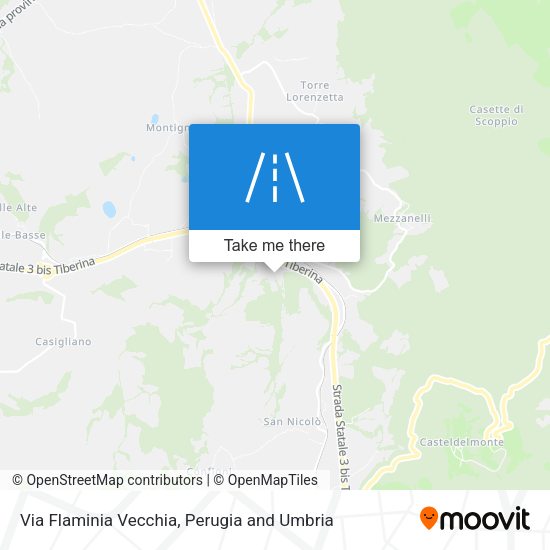 Via Flaminia Vecchia map