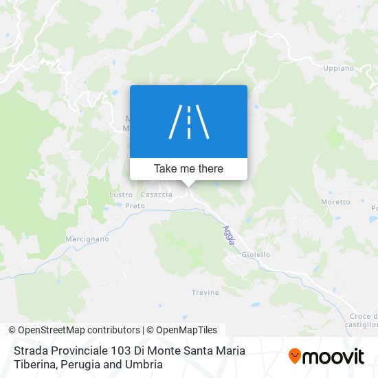 Strada Provinciale 103 Di Monte Santa Maria Tiberina map
