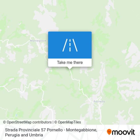 Strada Provinciale 57 Pornello - Montegabbione map
