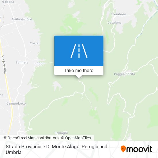 Strada Provinciale Di Monte Alago map