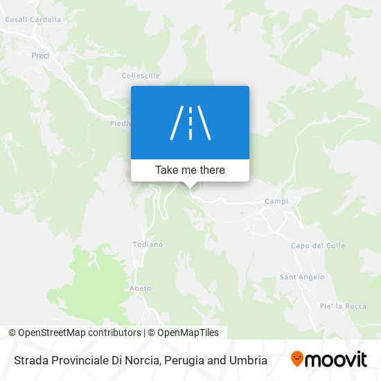 Strada Provinciale Di Norcia map