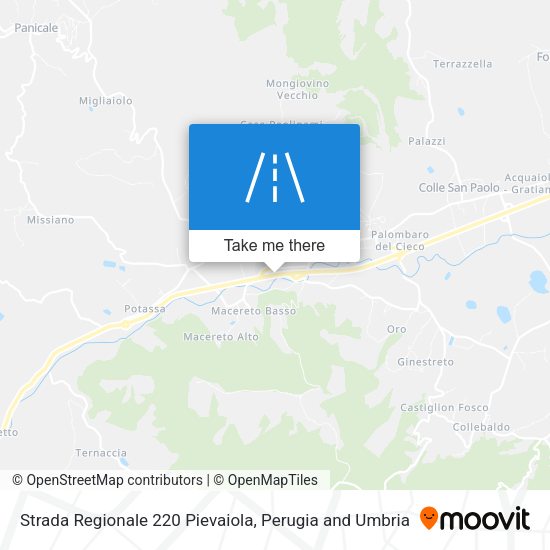 Strada Regionale 220 Pievaiola map