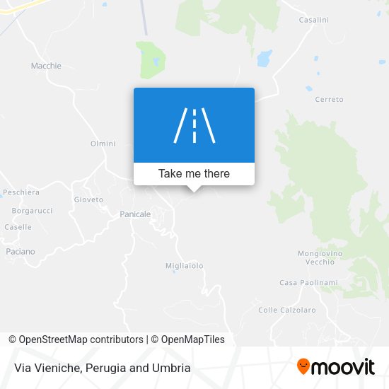 Via Vieniche map