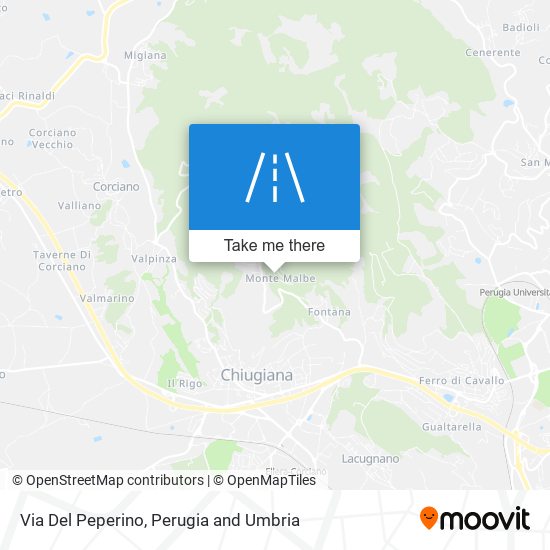 Via Del Peperino map
