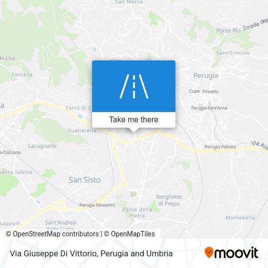Via Giuseppe Di Vittorio map