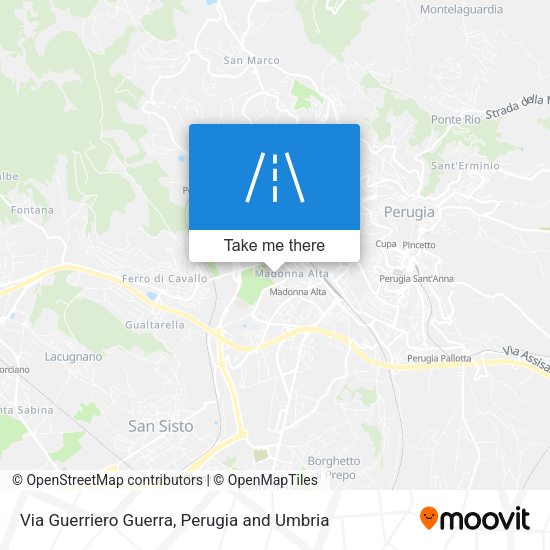Via Guerriero Guerra map