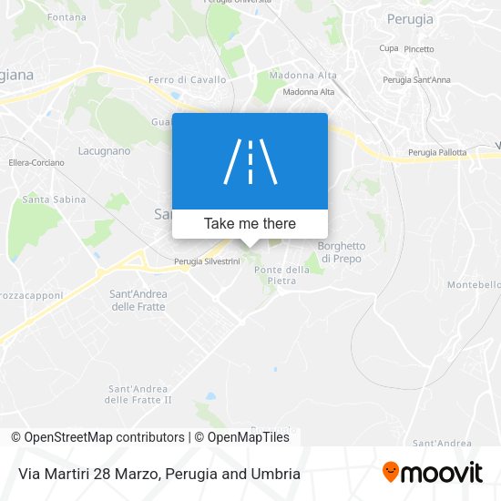 Via Martiri 28 Marzo map