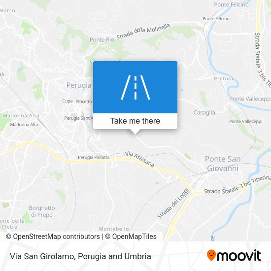 Via San Girolamo map