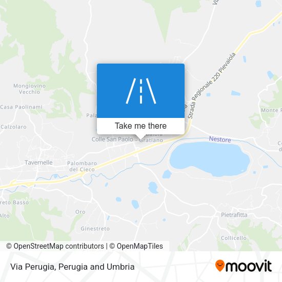 Via Perugia map