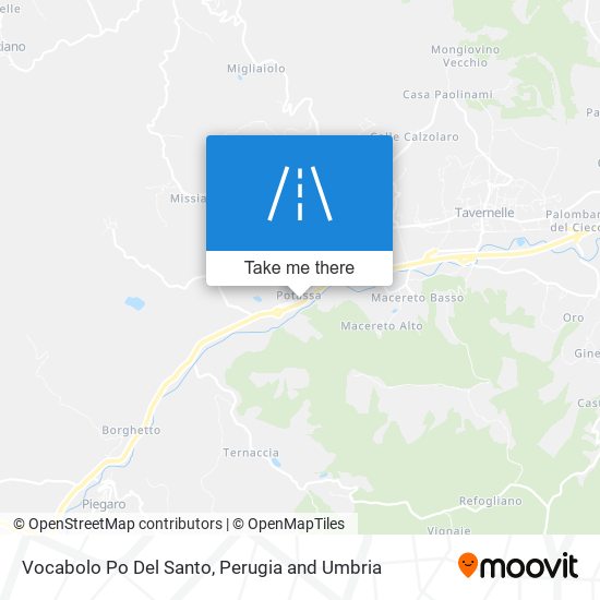Vocabolo Po Del Santo map