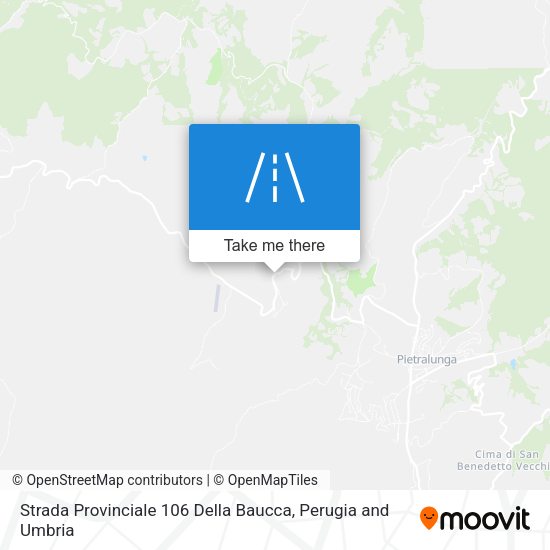 Strada Provinciale 106 Della Baucca map