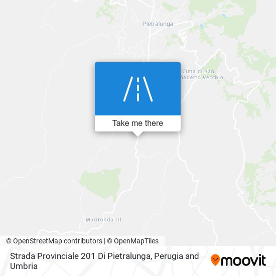 Strada Provinciale 201 Di Pietralunga map