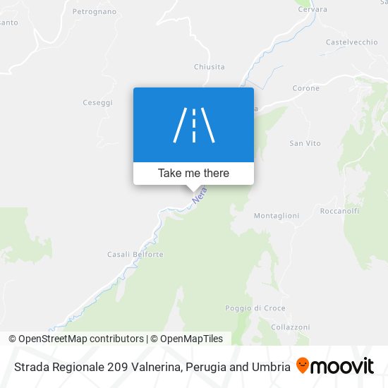 Strada Regionale 209 Valnerina map