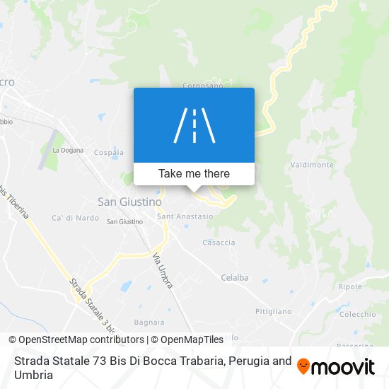 Strada Statale 73 Bis Di Bocca Trabaria map