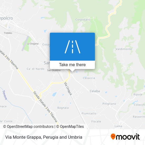 Via Monte Grappa map