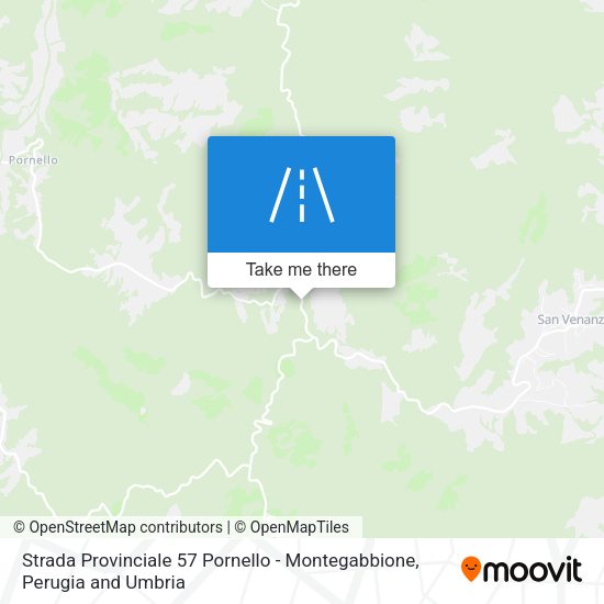Strada Provinciale 57 Pornello - Montegabbione map