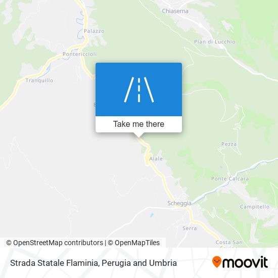 Strada Statale Flaminia map