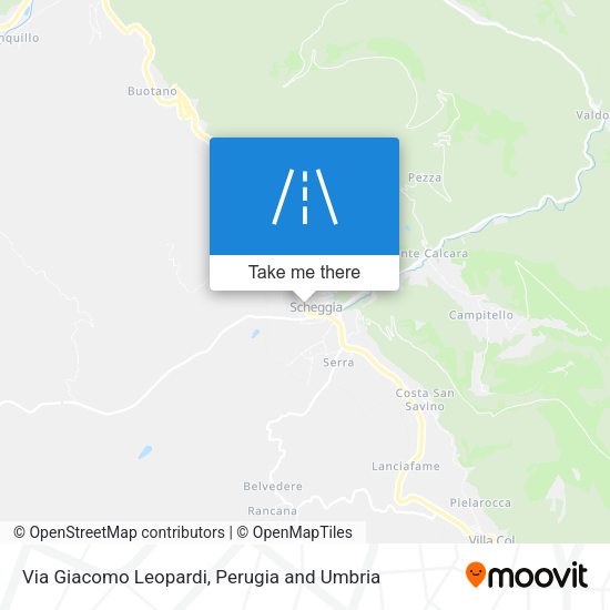 Via Giacomo Leopardi map