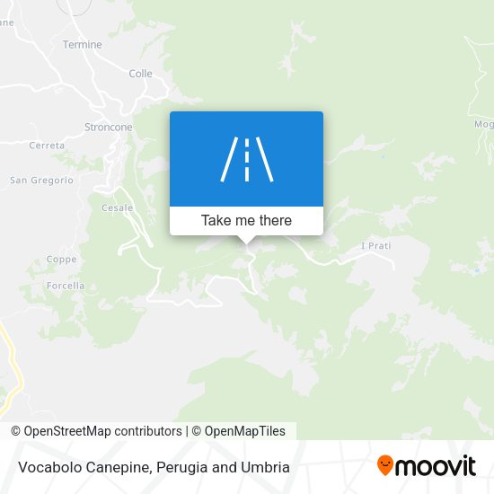 Vocabolo Canepine map