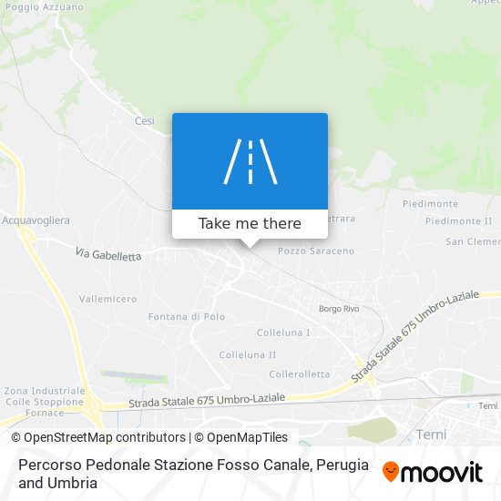 Percorso Pedonale Stazione Fosso Canale map