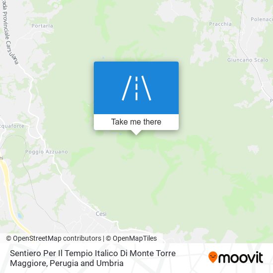 Sentiero Per Il Tempio Italico Di Monte Torre Maggiore map