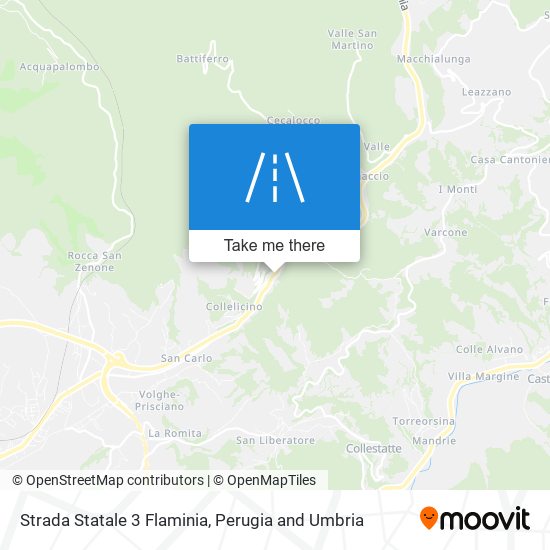 Strada Statale 3 Flaminia map