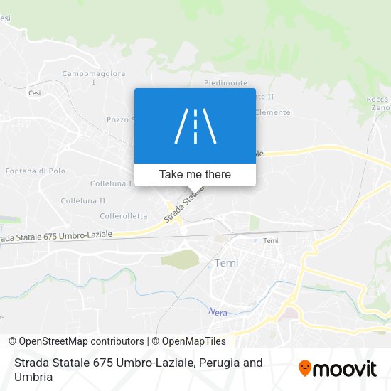 Strada Statale 675 Umbro-Laziale map