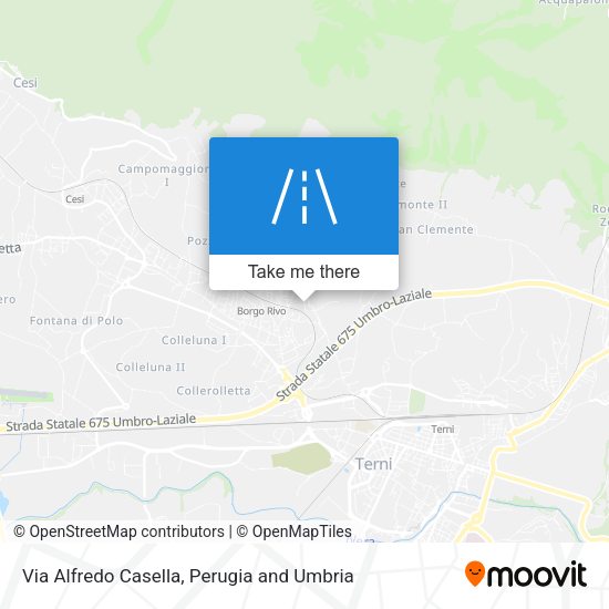 Via Alfredo Casella map