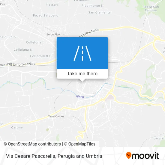 Via Cesare Pascarella map