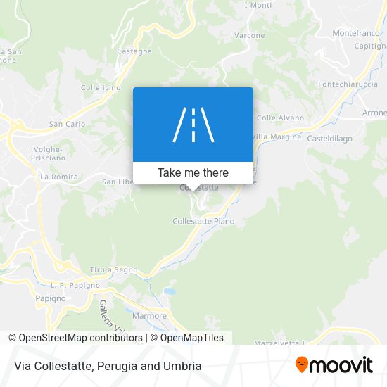 Via Collestatte map