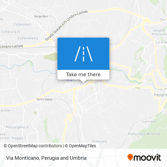 Via Monticano map