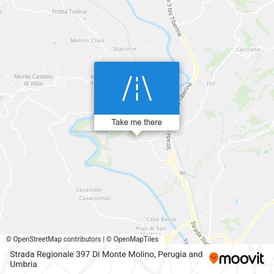 Strada Regionale 397 Di Monte Molino map