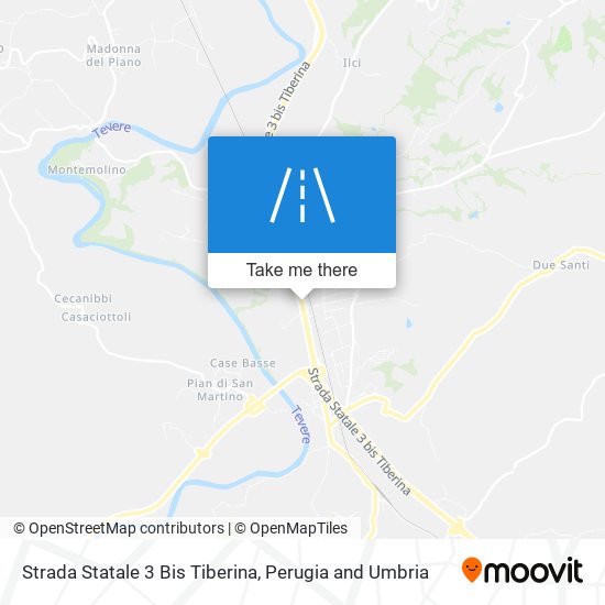 Strada Statale 3 Bis Tiberina map