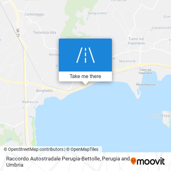 Raccordo Autostradale Perugia-Bettolle map