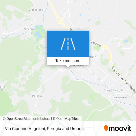 Via Cipriano Angeloni map